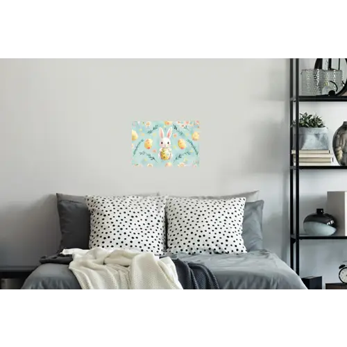 Konijn - Eieren - Takjes Muursticker klein -slaapkamer
