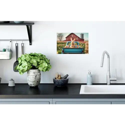 Konijn - Boerderij - Eieren Muursticker klein -keuken