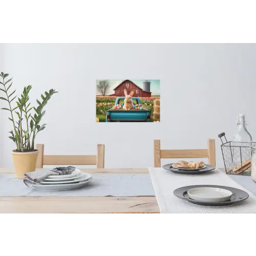 Konijn - Boerderij - Eieren Muursticker klein -eettafel
