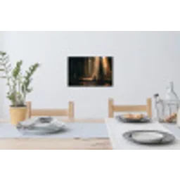 Konijn - Bos - Zonnestralen Muursticker klein -eettafel