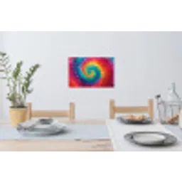 Regenboogkleuren - Tie dye - Muursticker klein -eettafel