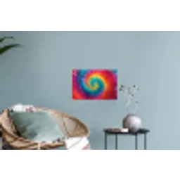 Regenboogkleuren - Tie dye - Muursticker klein -plant