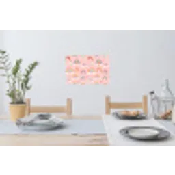 Regenboog - Patroon - Pastel - Handgetekend Muursticker klein -eettafel