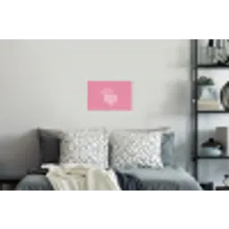 Frambozen - Steel - Getekend - Roze Muursticker klein -slaapkamer