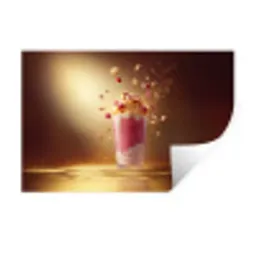 Framboos - Smoothie - Drinken - Roze Muursticker klein -3d