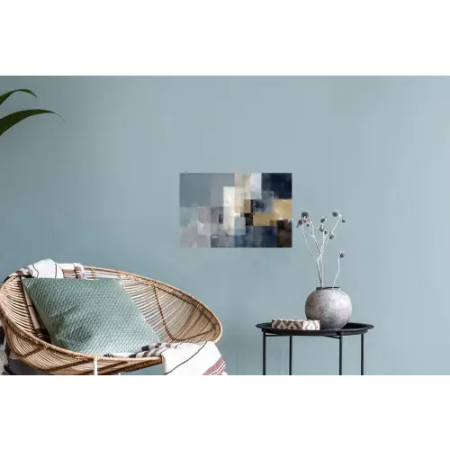 Rechthoeken - Abstract - Blauw Muursticker klein -plant