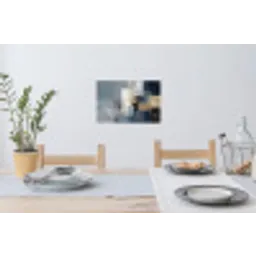 Rechthoeken - Abstract - Blauw Muursticker klein -eettafel