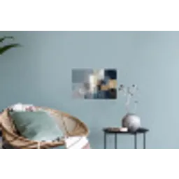 Rechthoeken - Abstract - Blauw Muursticker klein -plant