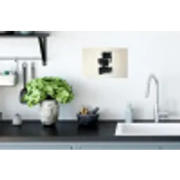Rechthoeken - Penseelstreken - Abstract - Zwart Muursticker klein -keuken