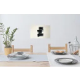 Rechthoeken - Penseelstreken - Abstract - Zwart Muursticker klein -eettafel