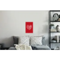 Rood - Hart- Tekst - Valentijn Muursticker klein -slaapkamer