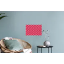 Rood - Roze - Schaakbord - Valentijn Muursticker klein -plant