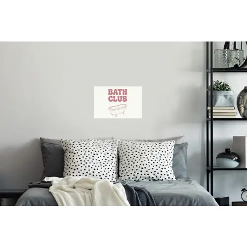 Retro - Bad - Roze Muursticker klein -slaapkamer