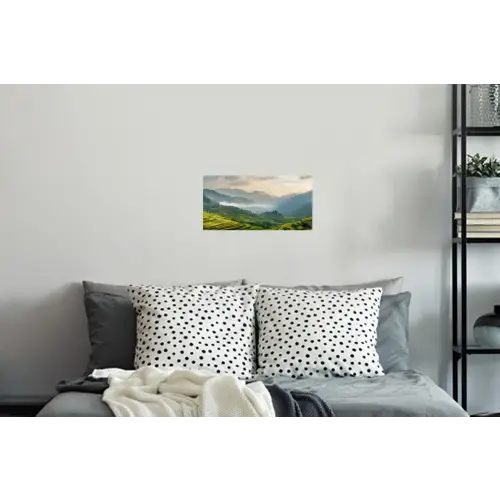 Rijstvelden - Bergen - Groen - Natuur Muursticker klein -slaapkamer