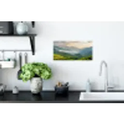 Rijstvelden - Bergen - Groen - Natuur Muursticker klein -keuken