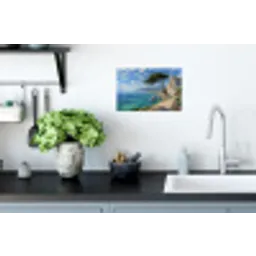 Rotsen - Kustlijn - Boom - Bergen Muursticker klein -keuken