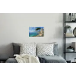 Rotsen - Kustlijn - Boom - Bergen Muursticker klein -slaapkamer