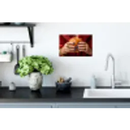 Broodje - Bontjas - Goud Muursticker klein -keuken
