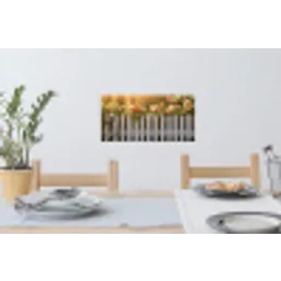 Rozen - Hek - Zonlicht Muursticker klein -eettafel
