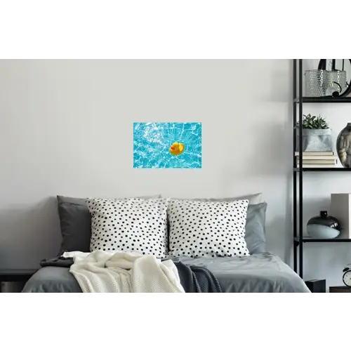 Badeend - Dobberen - Blauw Muursticker klein -slaapkamer