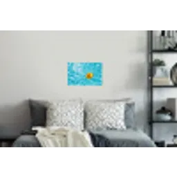 Badeend - Dobberen - Blauw Muursticker klein -slaapkamer
