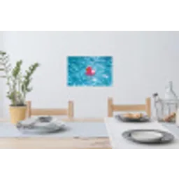 Badeend - Dobberend - Roze Muursticker klein -eettafel
