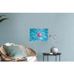 Badeend - Dobberend - Roze Muursticker klein -plant