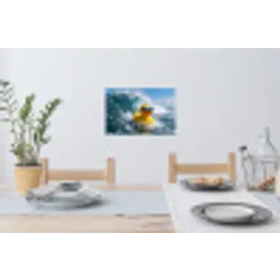 Badeend - Stoer - Golven Muursticker klein -eettafel