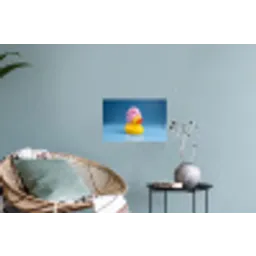Badeend - Handdoek - Blauw Muursticker klein -plant