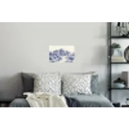 Rustiek - Landgoed - Blauw Muursticker klein -slaapkamer