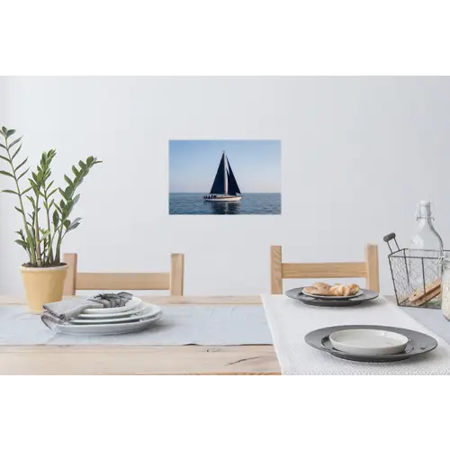 Zeilboot - Zee - Blauw Muursticker klein -eettafel