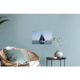Zeilboot - Zee - Blauw Muursticker klein -plant