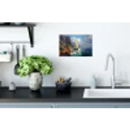 Zeilschip - Zee - Rotsen - Wolken Muursticker klein -keuken