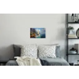 Zeilschip - Zee - Rotsen - Wolken Muursticker klein -slaapkamer