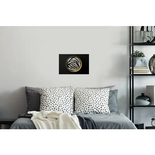 Sardines - Vissen - Rond - Zwart Muursticker klein -slaapkamer