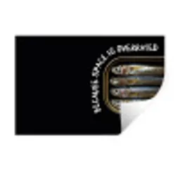 Sardines - Tekst - Vis - Blik Muursticker klein -3d