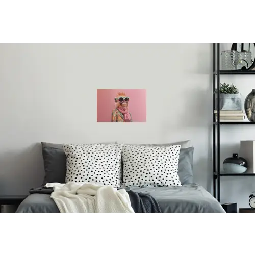 Sjaal - Aap - Zonnebril - Jasje Muursticker klein -slaapkamer