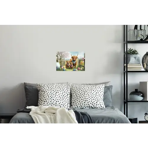 Schotsehooglanders - Paaseieren - Lente Muursticker klein -slaapkamer