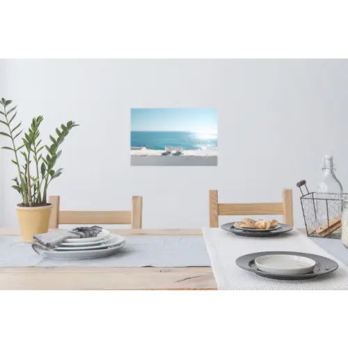 Zee - Koffiekopjes - Zomers Muursticker klein -eettafel