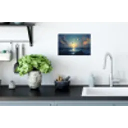 Meeuwen - Zee - Wolken -Blauw Muursticker klein -keuken