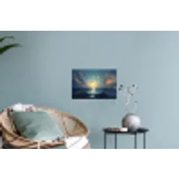 Meeuwen - Zee - Wolken -Blauw Muursticker klein -plant