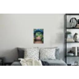 Doorkijk - Bloemen - Hortensia - Pad Muursticker klein -slaapkamer