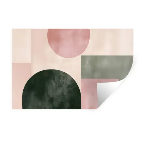 Vormen - Abstract - Cirkel - Zwart Muursticker klein -3d