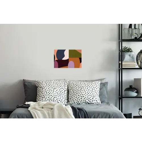 Vormen - Abstract - Kleuren - Vierkant Muursticker klein -slaapkamer