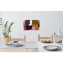 Vormen - Abstract - Kleuren - Vierkant Muursticker klein -eettafel