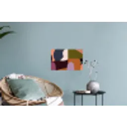 Vormen - Abstract - Kleuren - Vierkant Muursticker klein -plant