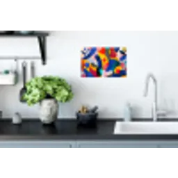 Vormen - Abstract - Stippels - Blauw Muursticker klein -keuken