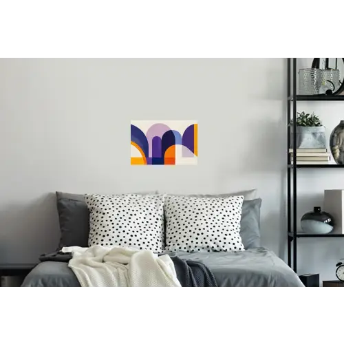 Vormen - Abstract - Grafisch - Oranje Muursticker klein -slaapkamer