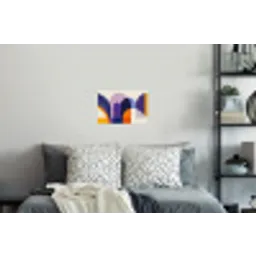 Vormen - Abstract - Grafisch - Oranje Muursticker klein -slaapkamer