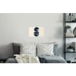 Vormen - Blauw - Abstract Muursticker klein -slaapkamer